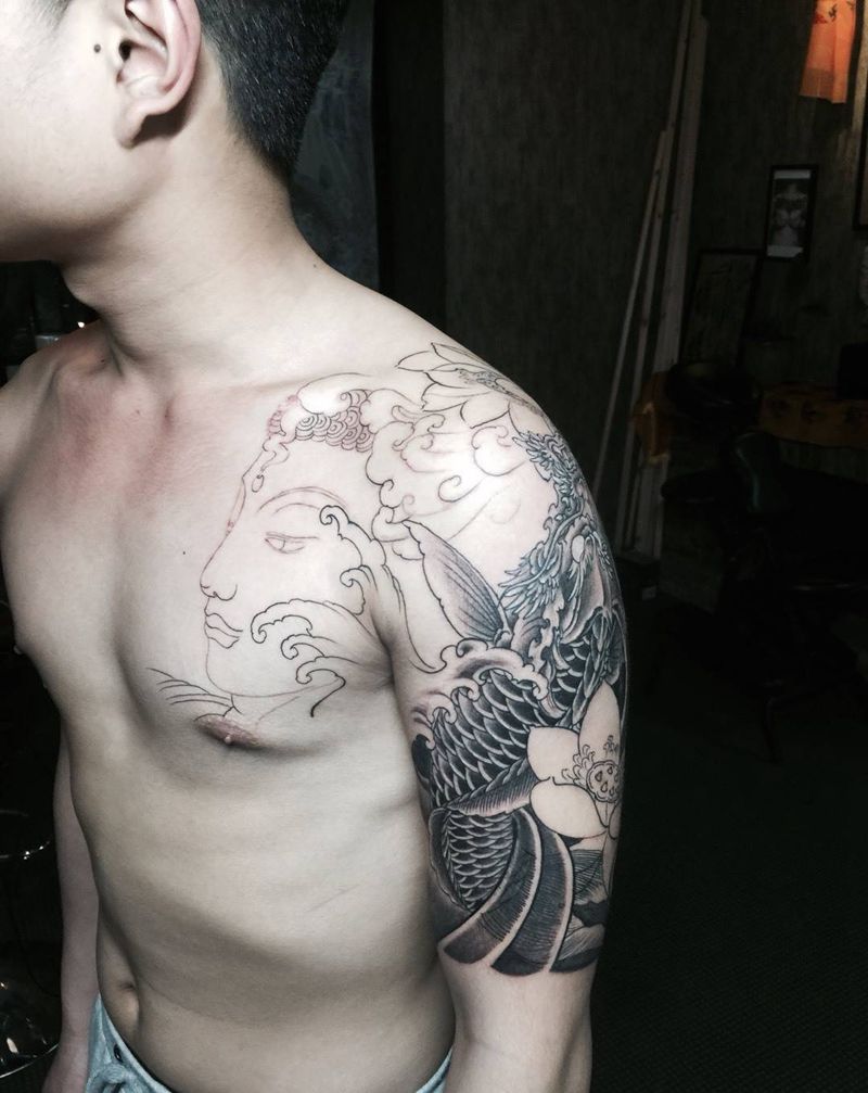 本店作品 未完成纹身图片