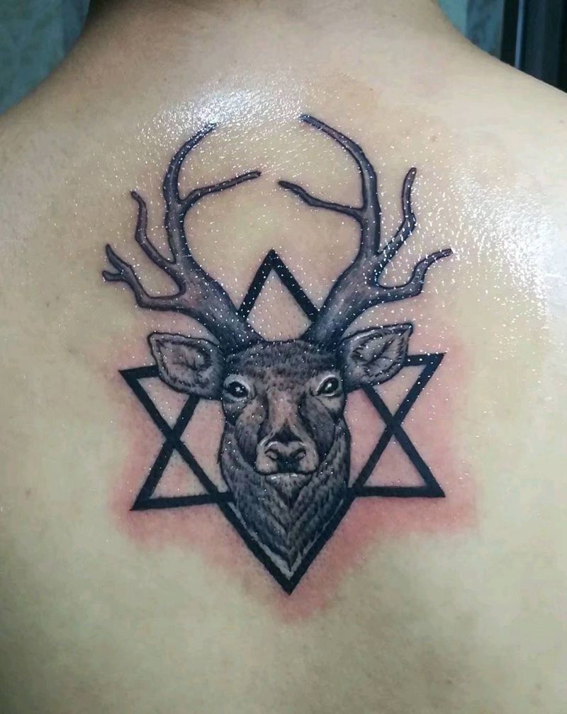 原创麋鹿纹身图片