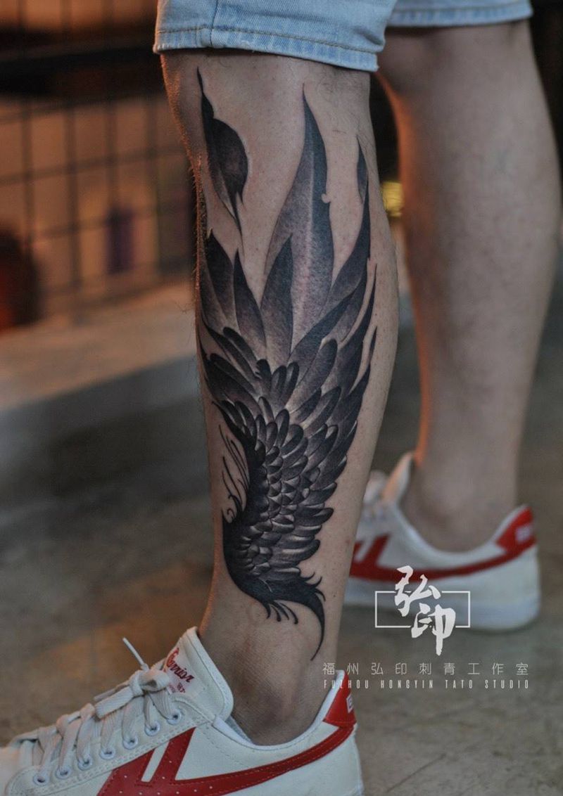 翅膀纹身图片