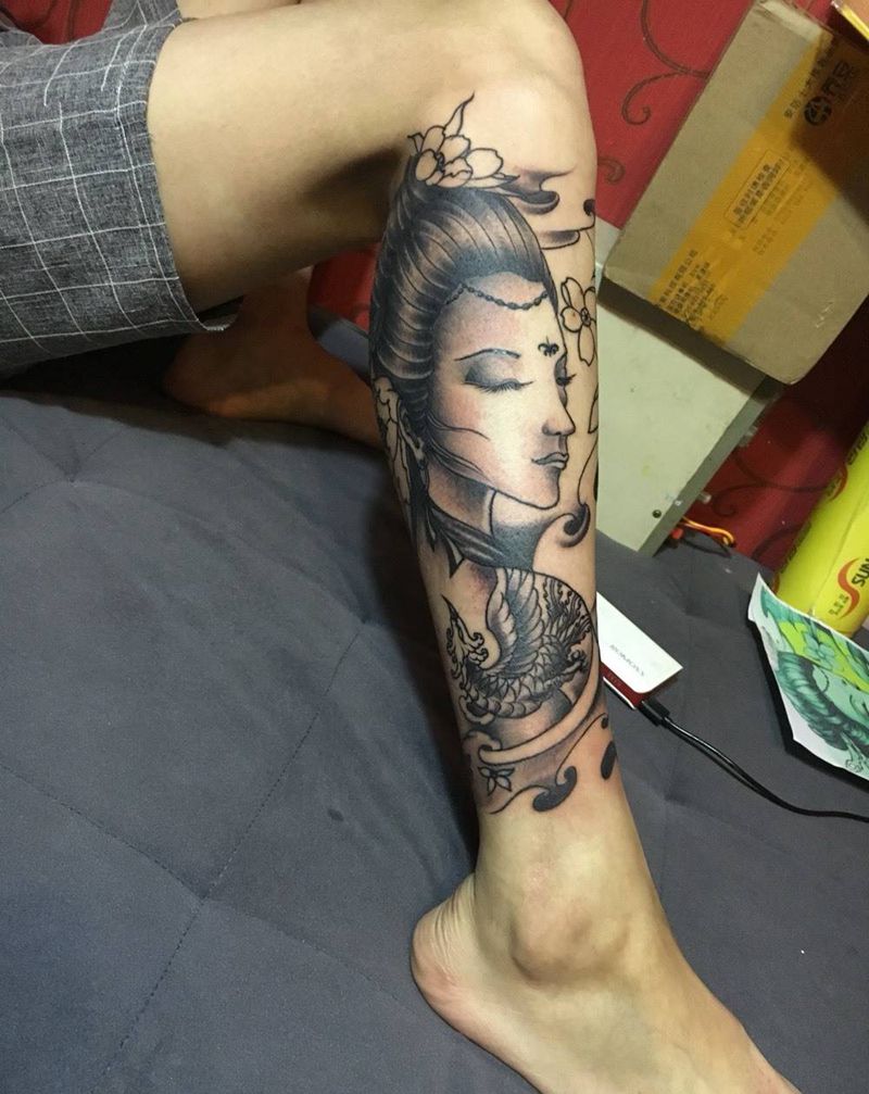 未完成纹身图片