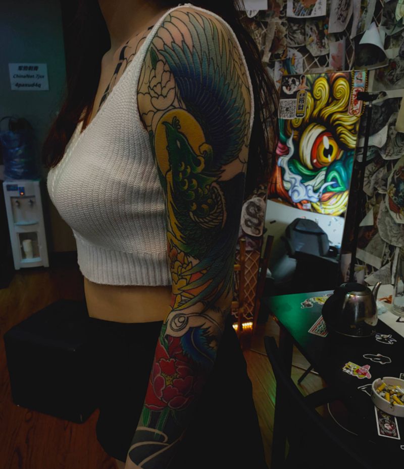 凤凰纹身图片_手臂纹身图案