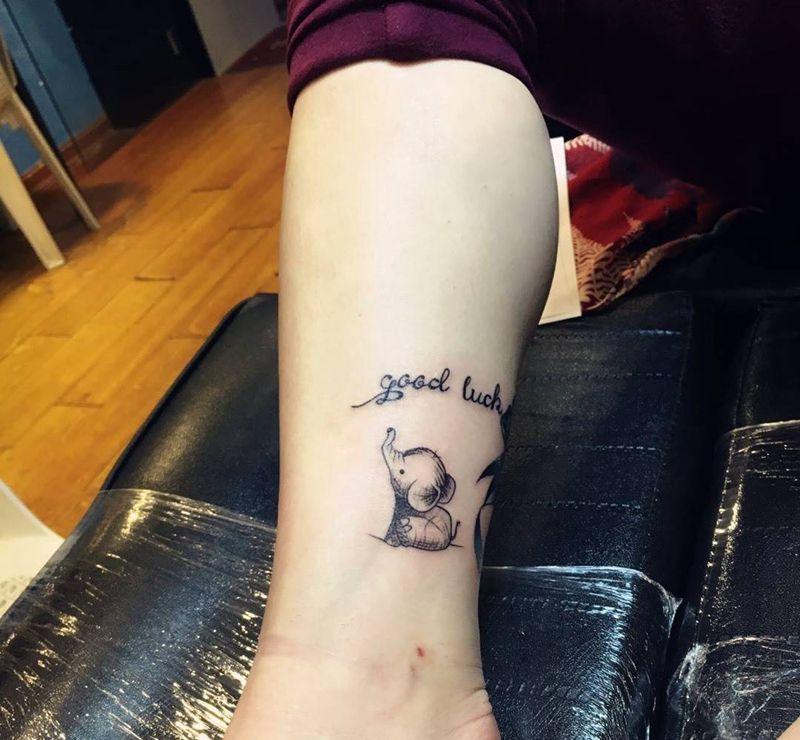 可爱小象!萌萌的有没有纹身图片