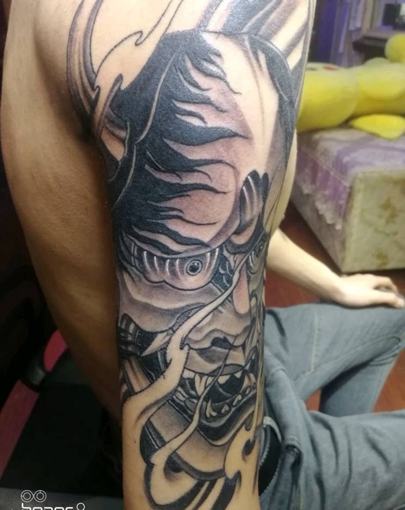 新传统班诺纹身图片_手臂新传统纹身图案