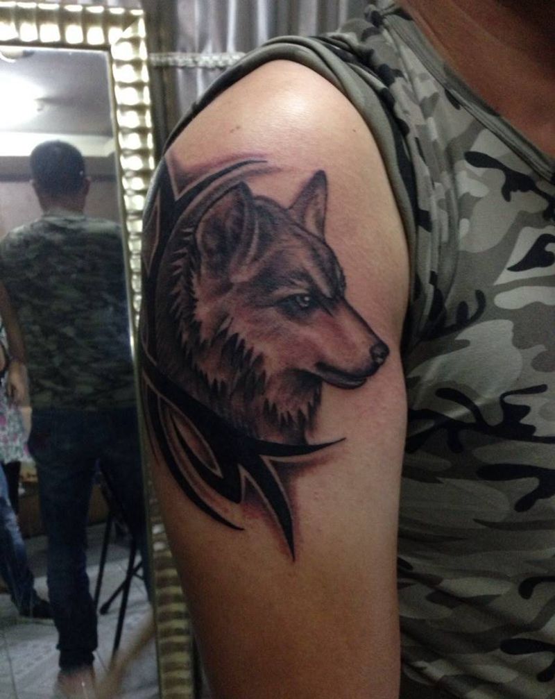 狼纹身图片