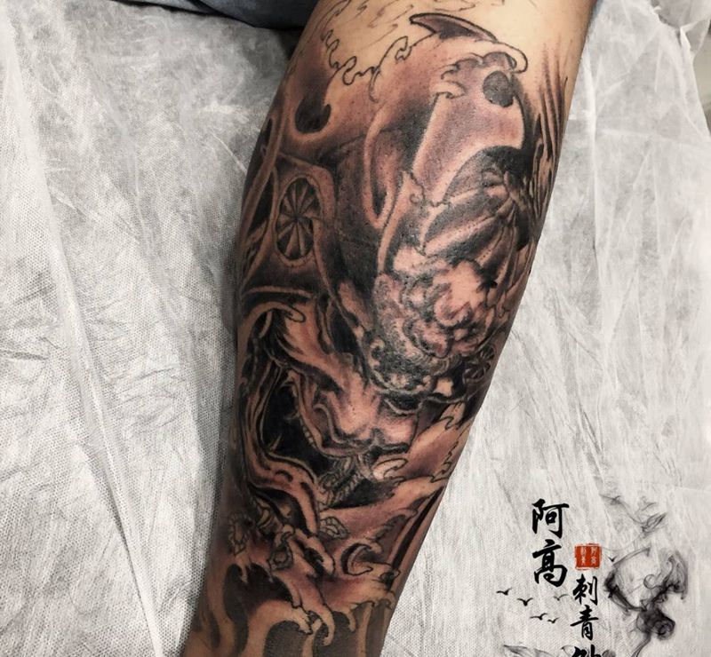 鬼武士纹身纹身图片