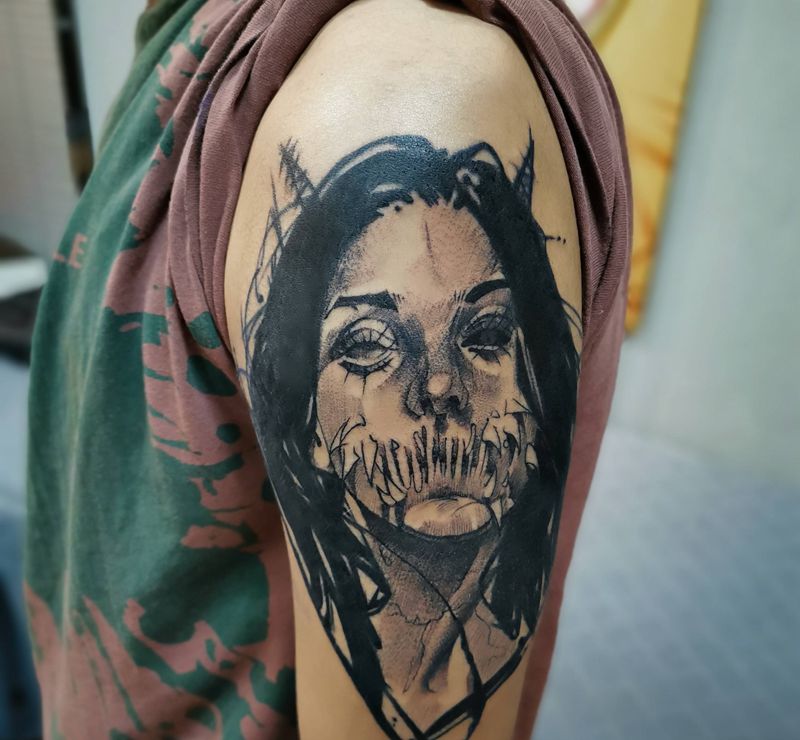 暗黑纹身图片_手臂纹身图案