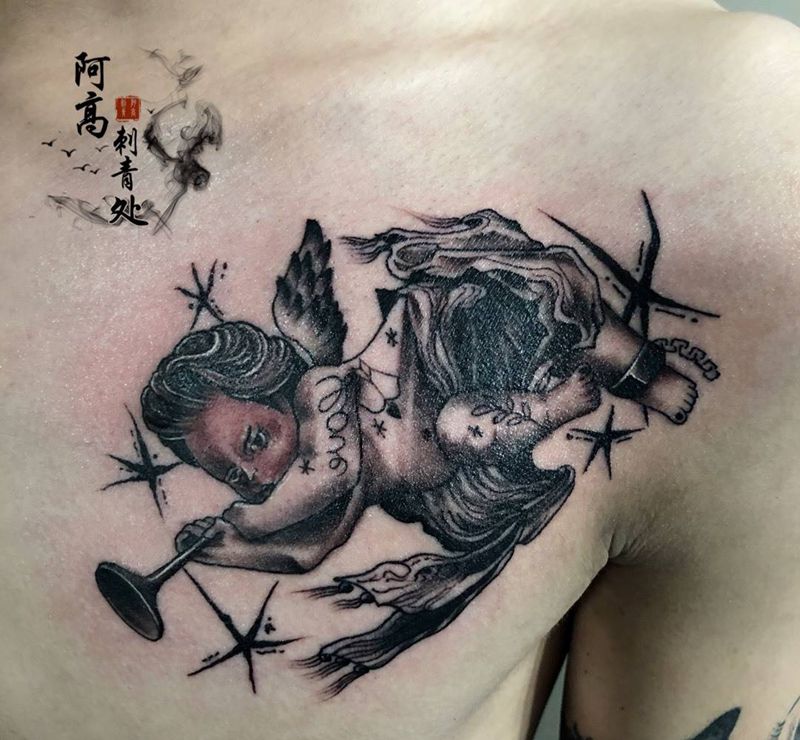 爱神丘比特纹身图片