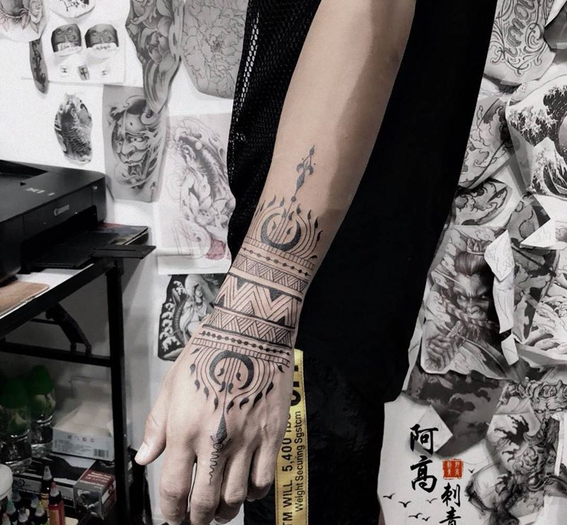 图腾印花纹身图片