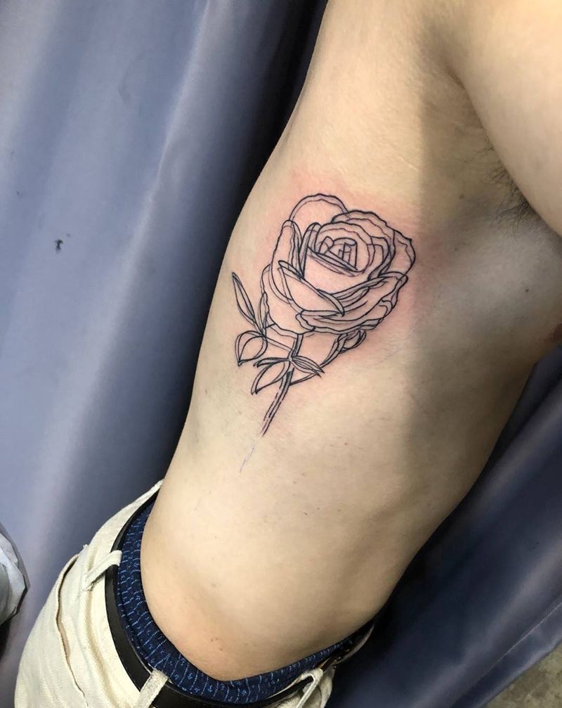 玫瑰看了眼花纹身图片