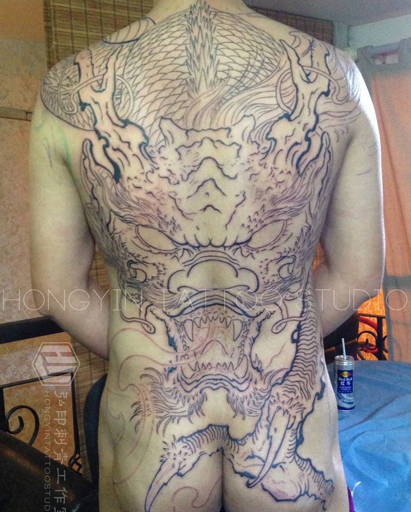龙王纹身图片