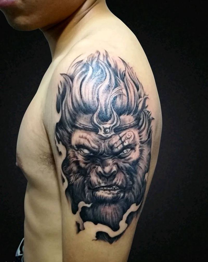 勋～悟空纹身图片_手臂纹身图案