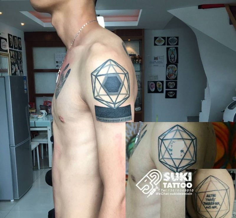 遮盖最后效果纹身图片