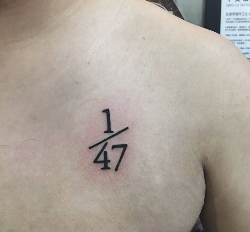 代表武士精神的数字纹身图片