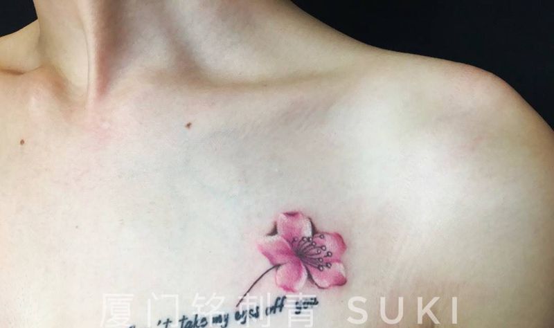 旧图增加水彩花卉纹身图片