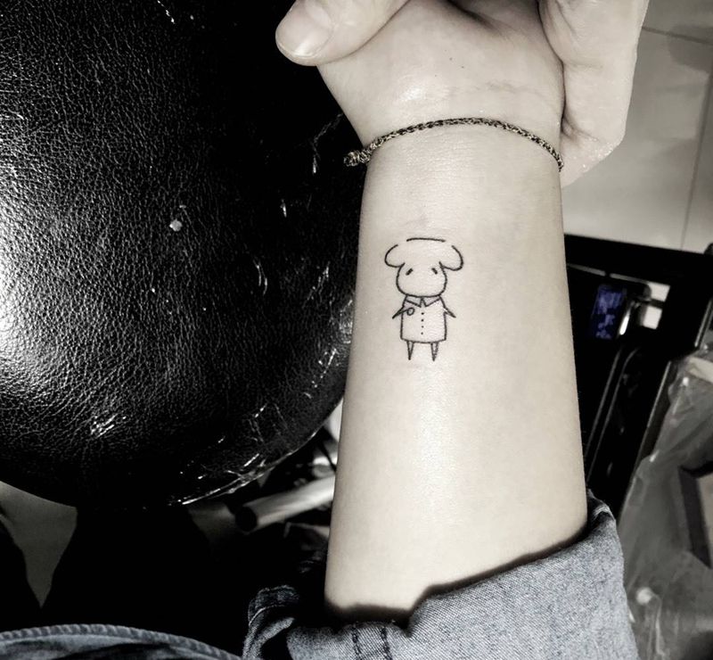 越简单的线条越是要求基本功纹身图片_成品手臂清新纹身图案