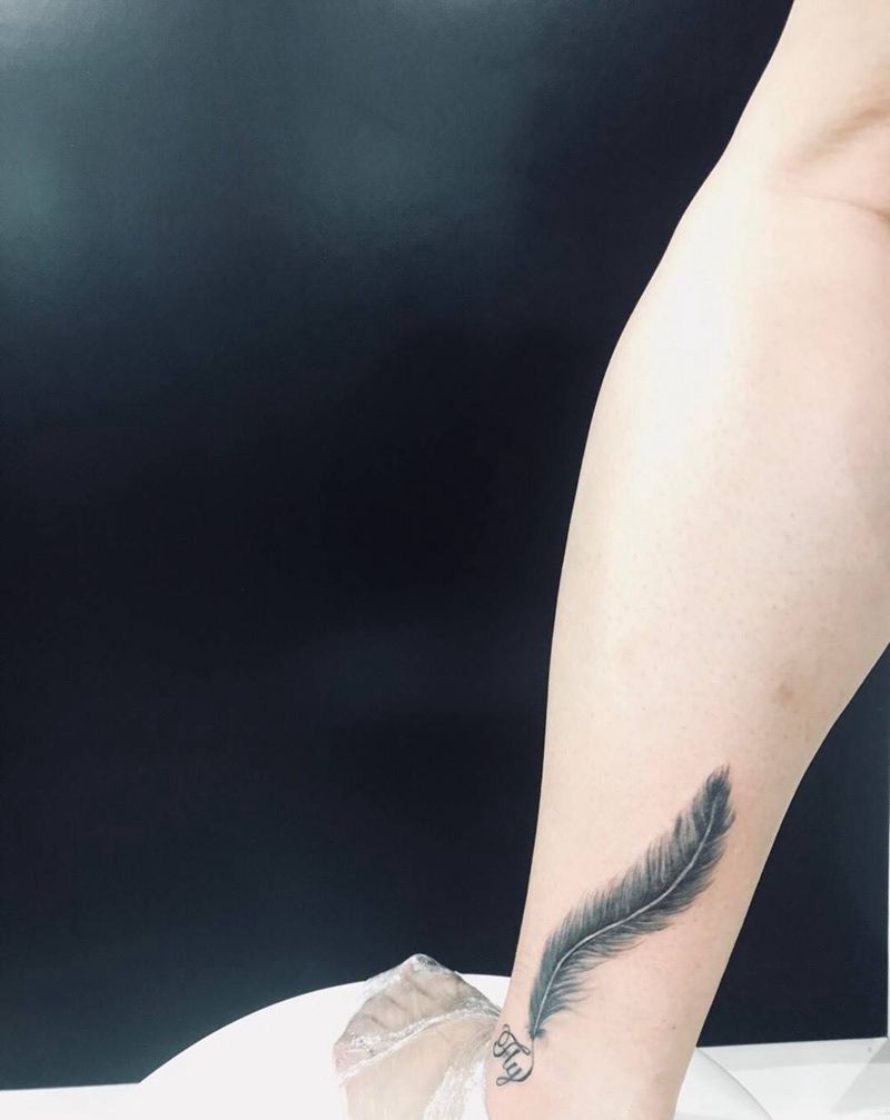 羽毛纹身图片