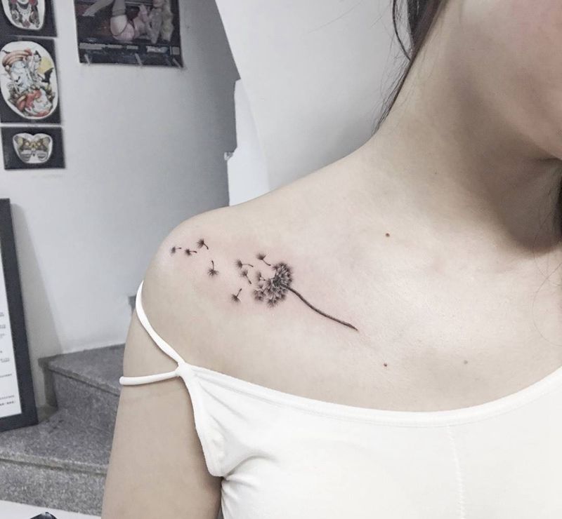 蒲公英纹身图片