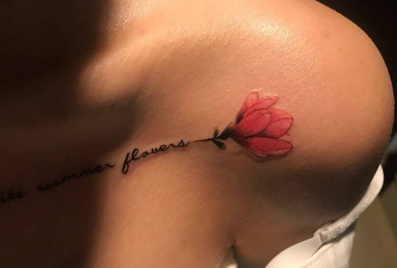 锁骨小图纹身图片