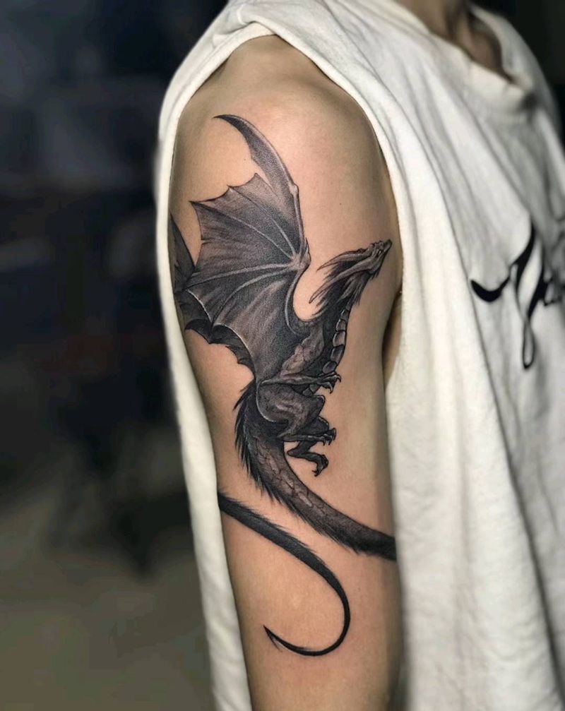 龙纹身图片_新传统纹身图案