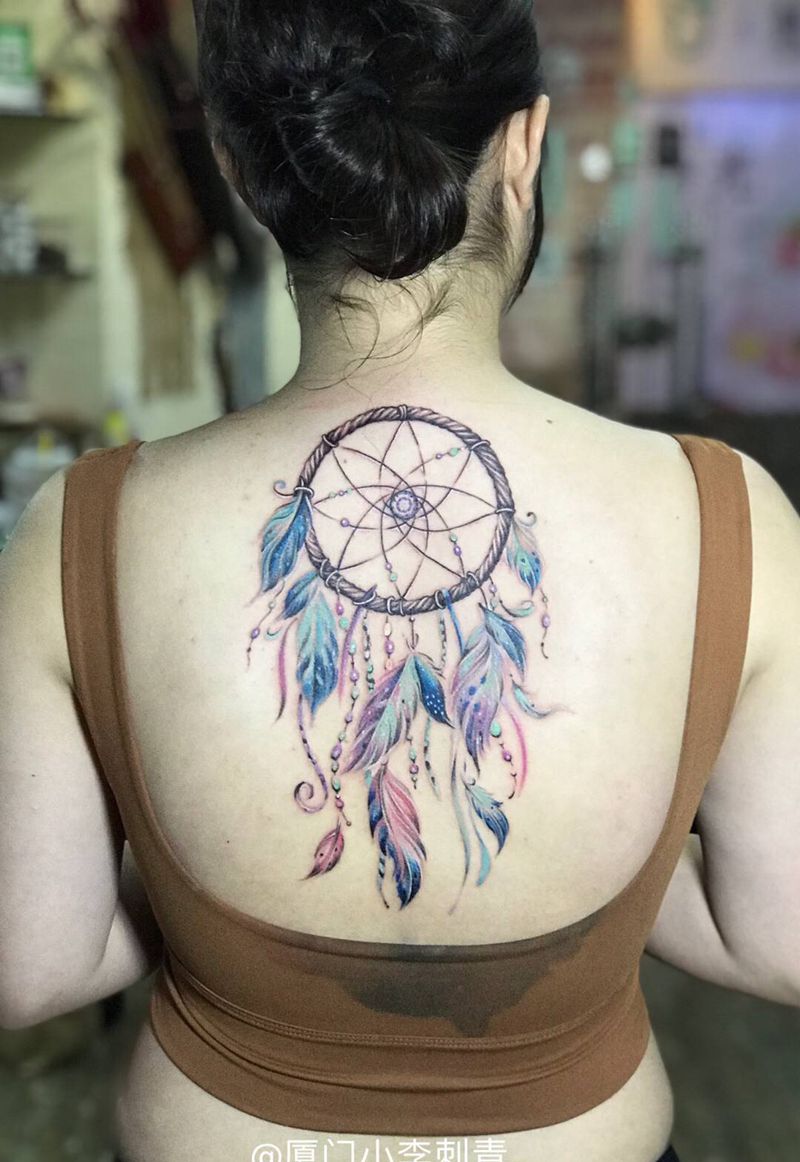 补梦网纹身图片_背部腰部水彩新传统厦门小李刺青纹身图案