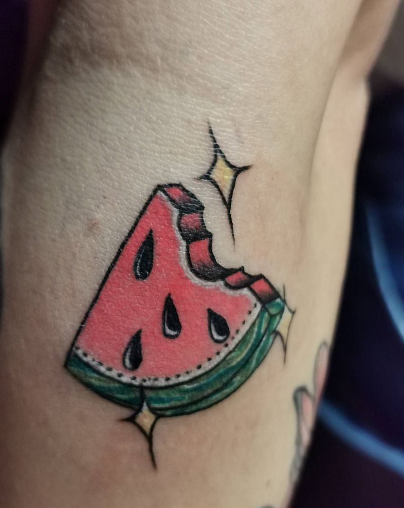 西瓜纹身纹身图片_手臂Old School纹身图案