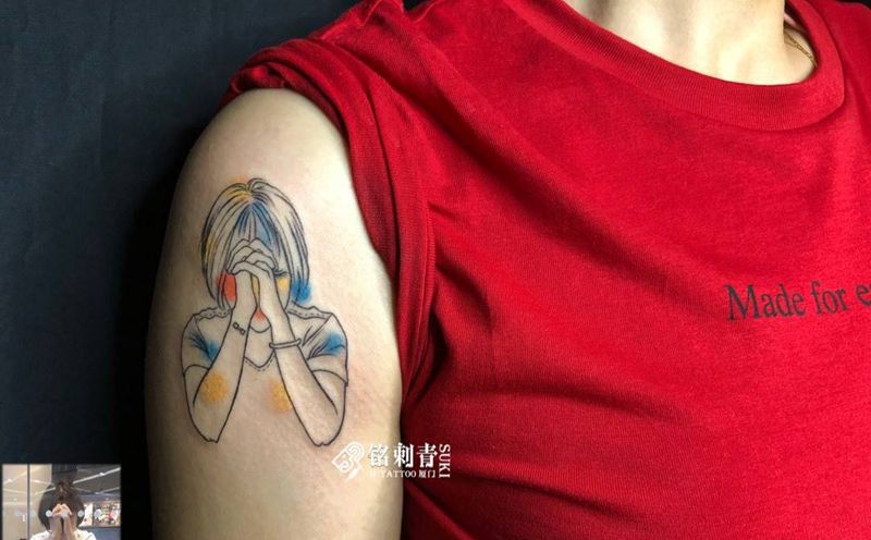 定做彩色简笔画纹身图片