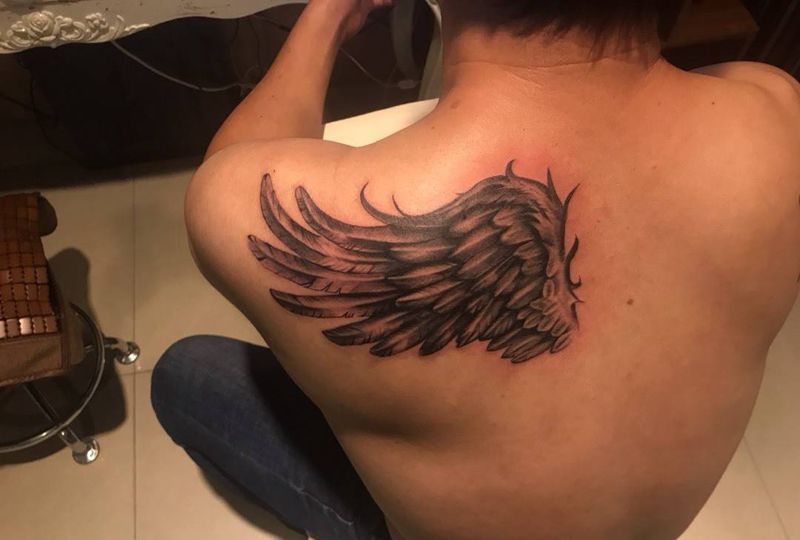 翅膀纹身图片