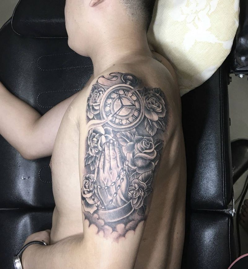 客定欧美黑灰图纹身图片