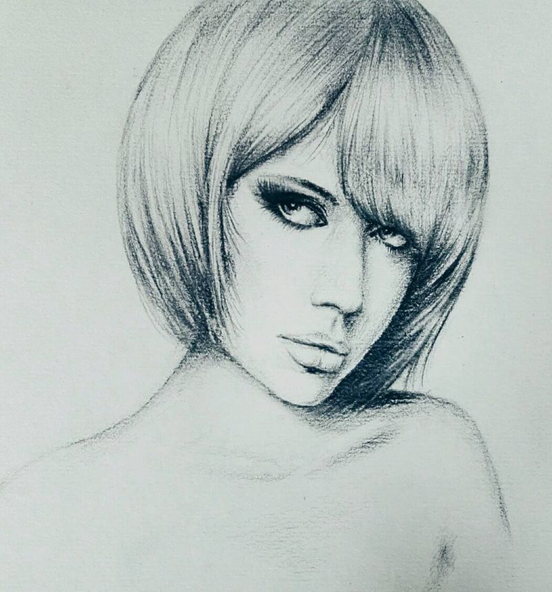 冷眼纹身图片_欧美人物插画纹身图案