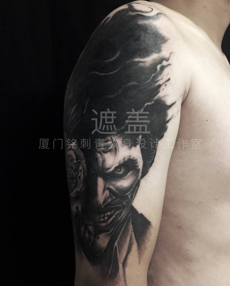 暴力遮盖纹身图片