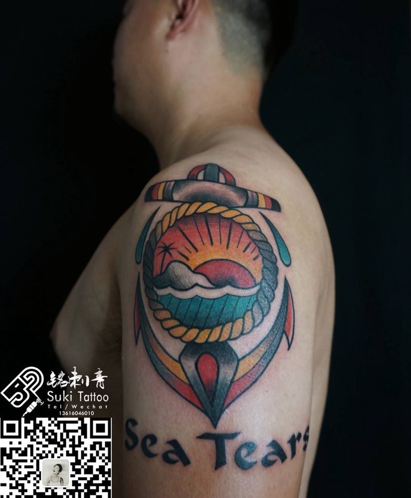 Oldschool 船锚纹身图片