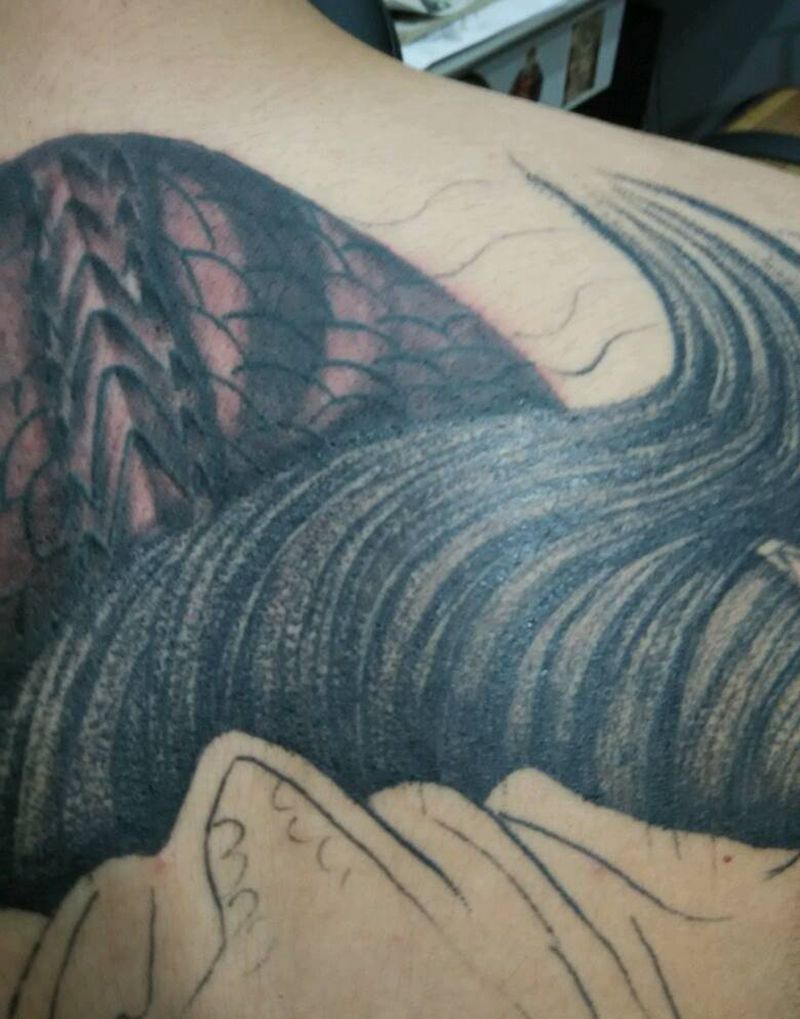 进度2纹身图片_背部欧美写实动物鬼神宗教原创成品纹身图案