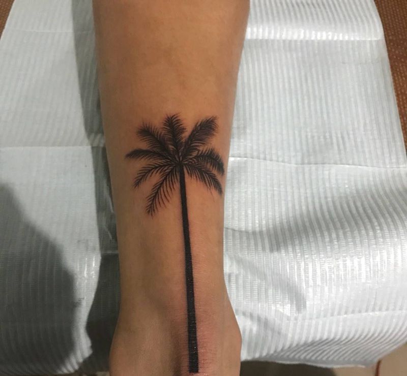 椰子树纹身图片
