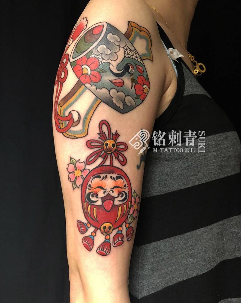 达摩蛋纹身图片