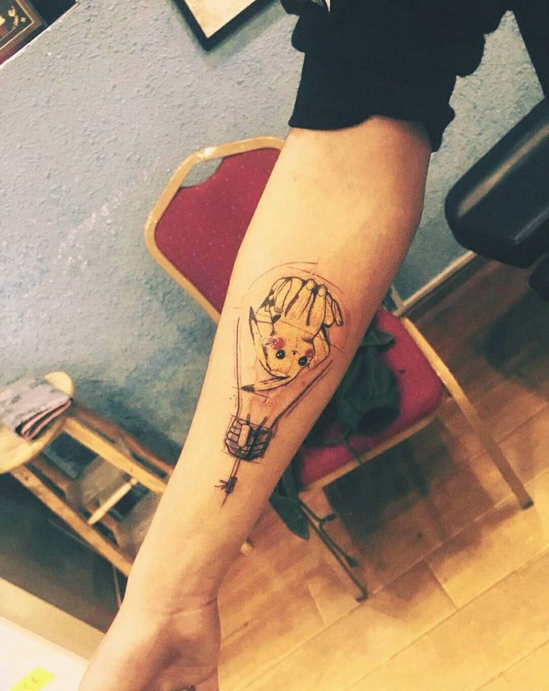 皮卡丘纹身图片
