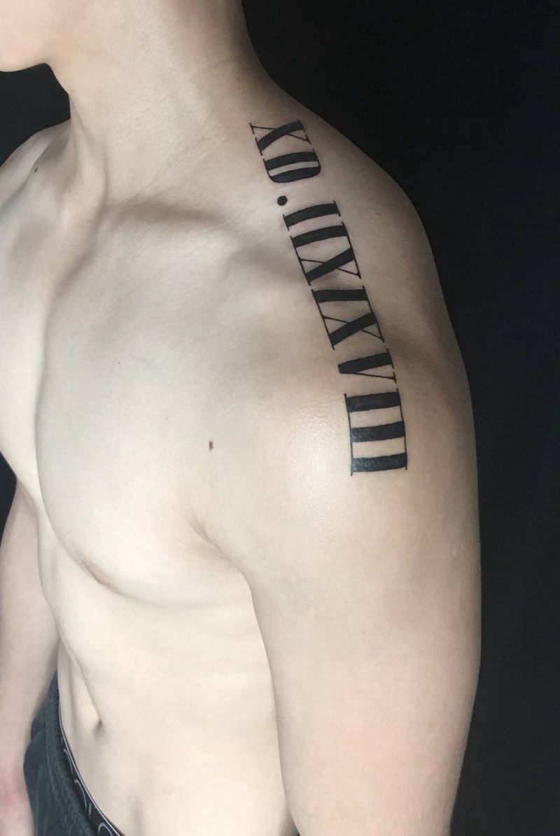 罗马数字纹身图片