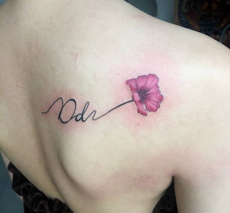 水彩英文纹身图片