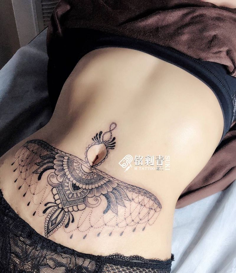 原创设计妊娠纹遮盖纹身图片