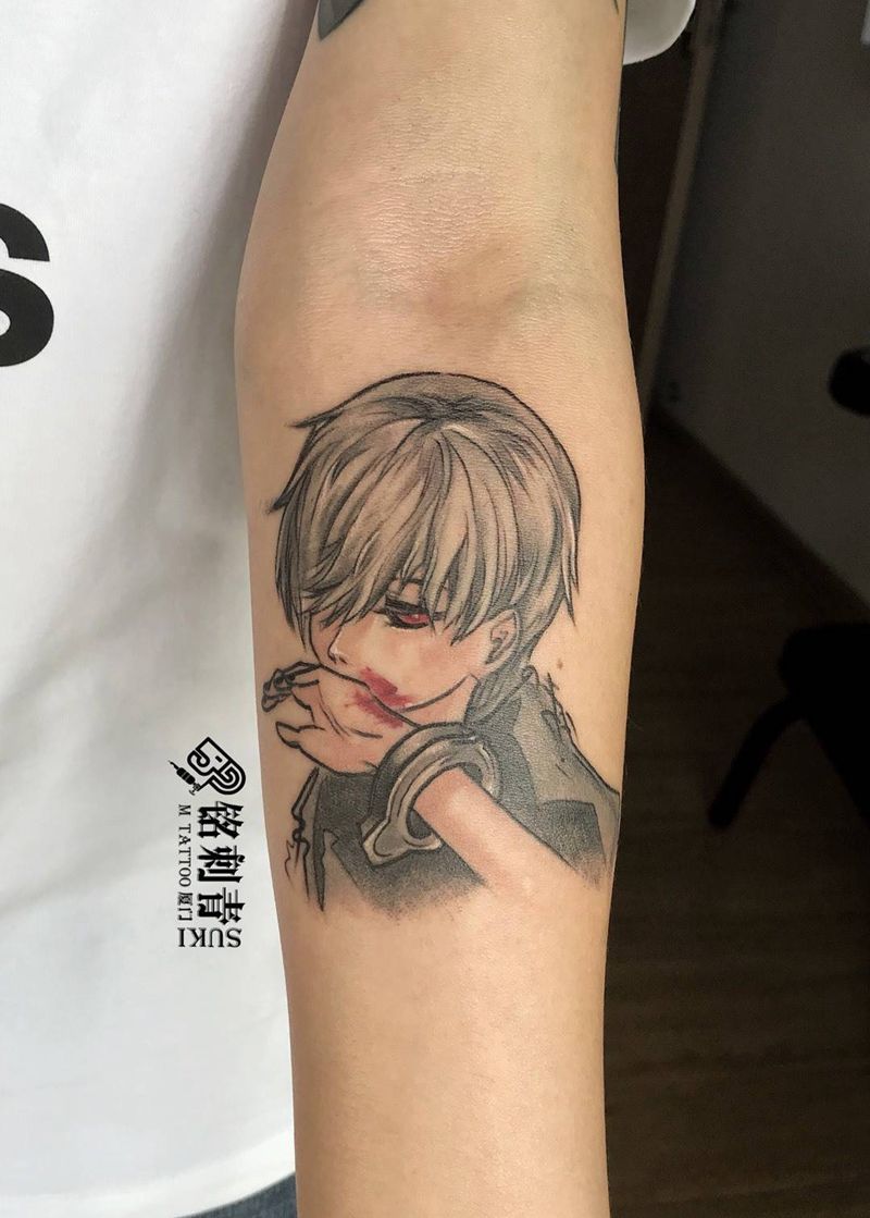 金木研纹身图片