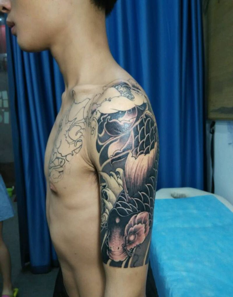 半胛未完成纹身图片_原创纹身图案