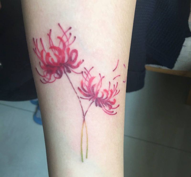 曼珠沙华纹身图片