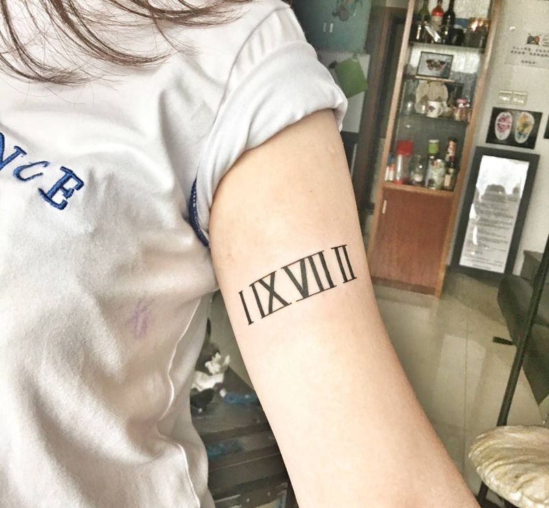罗马数字纹身图片