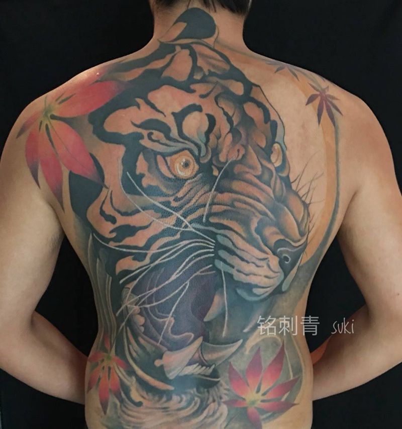 大老虎纹身图片