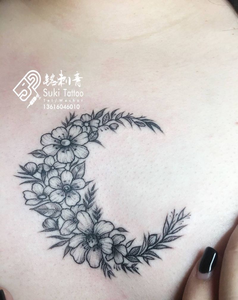 素描花卉要精细纹身图片