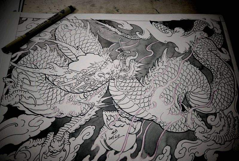 日常练习纹身图片_新传统纹身图案