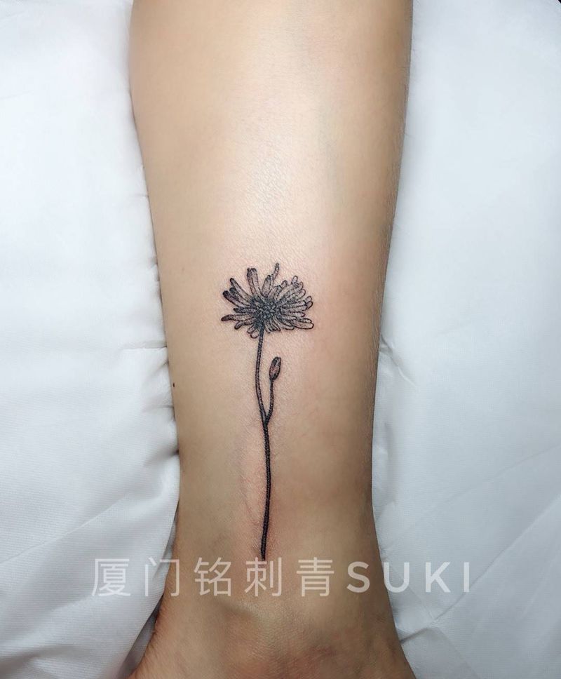 小清新雏菊纹身图片
