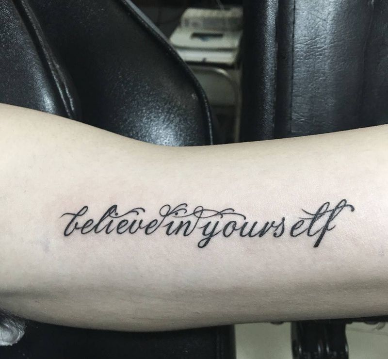 英文纹身图片_字符清新欧美成品手臂纹身图案