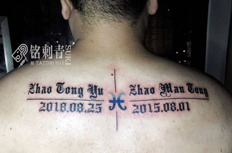 哥特体英文纹身图片