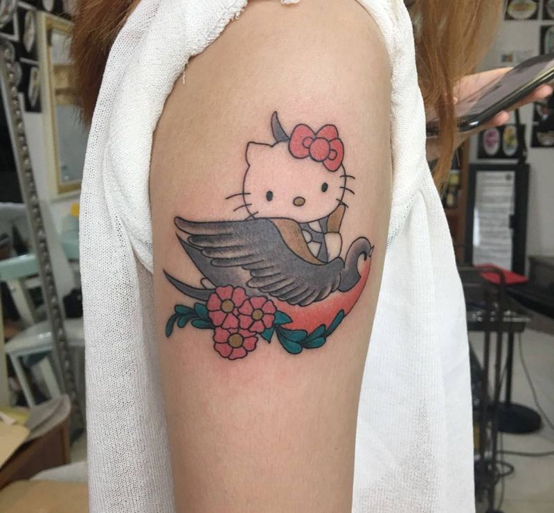 凯蒂猫纹身图片