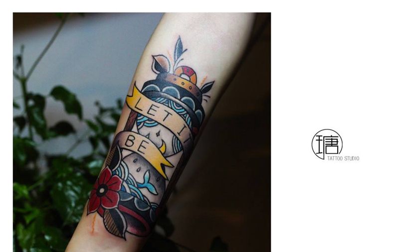 old school纹身图片_成品手臂欧美原创纹身图案